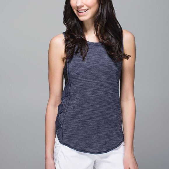 lululemon athletica Tops - Lululemon Var-City Muscle Tank Heathered Blue